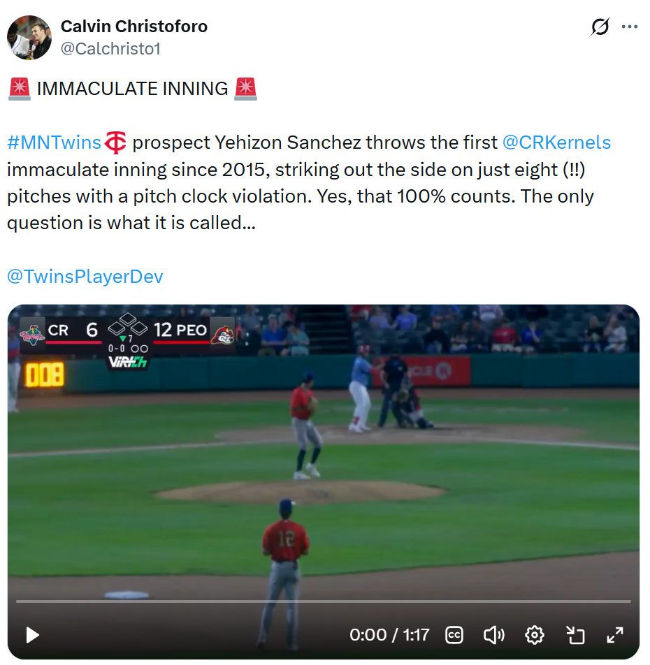 Immaculate inning tweet